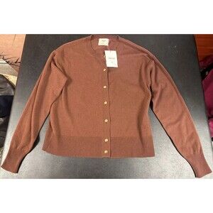 Bally Cashmere Cardigan With Leather Lining US 2